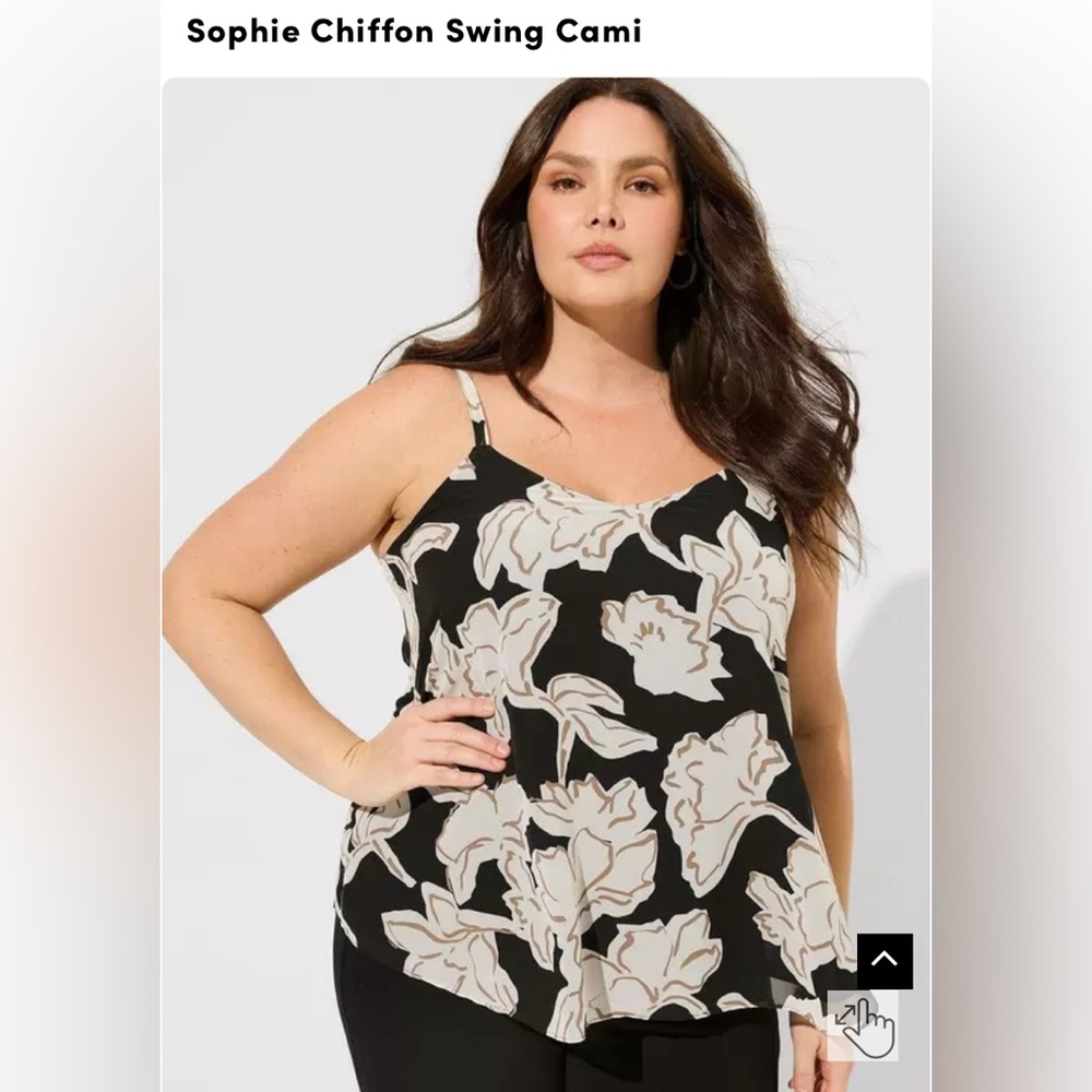 Torrid EUC Floral Chiffon Swing Cami size 5x